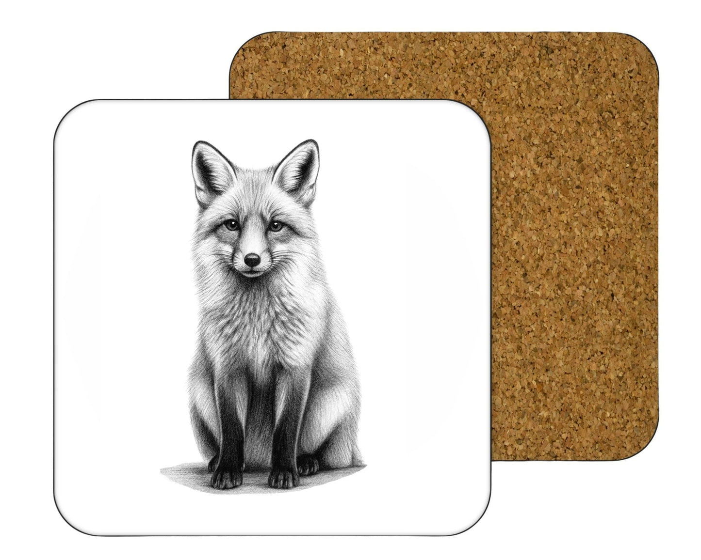 Fox Drinks Coaster – Hand-Drawn Wildlife Art