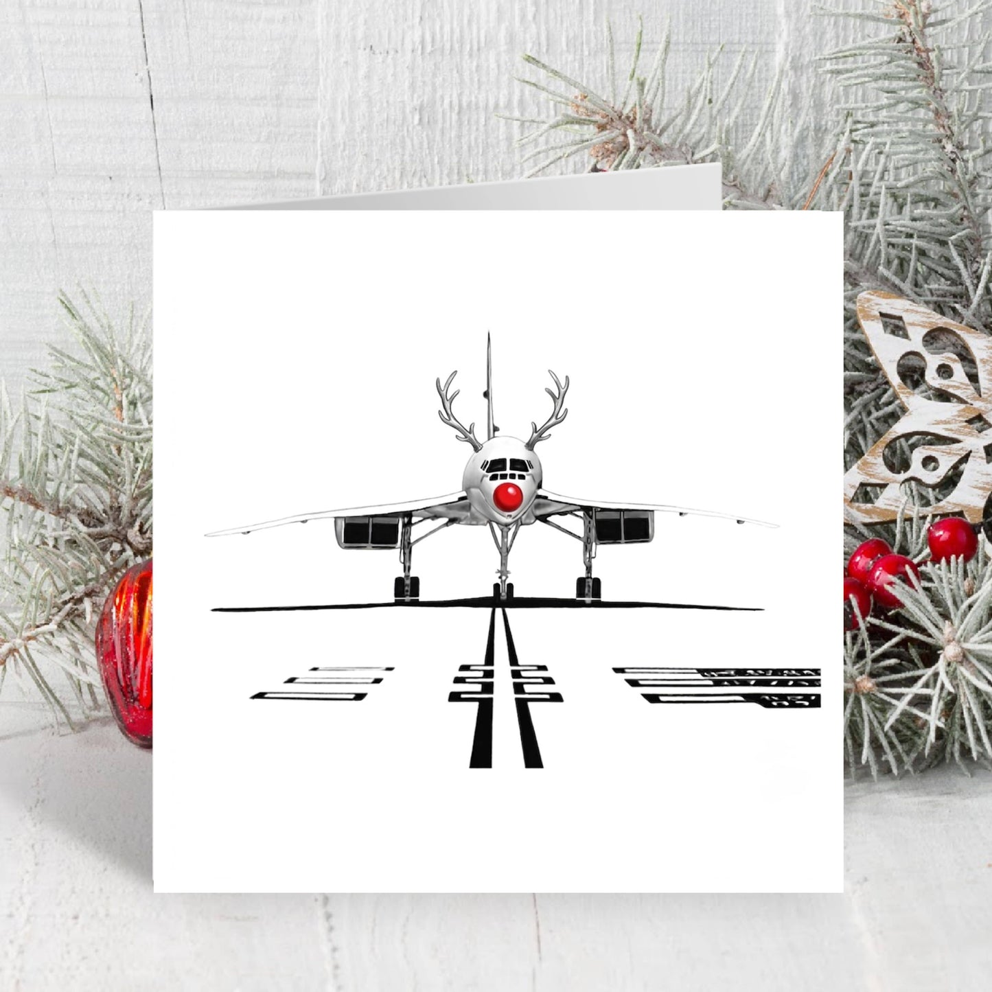 Concorde Red Noses Christmas Card