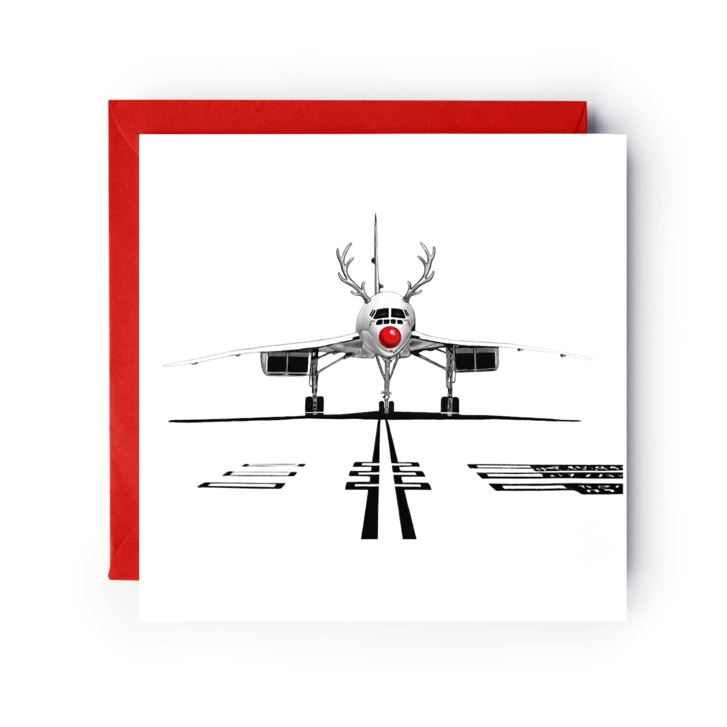 Concorde Red Noses Christmas Card
