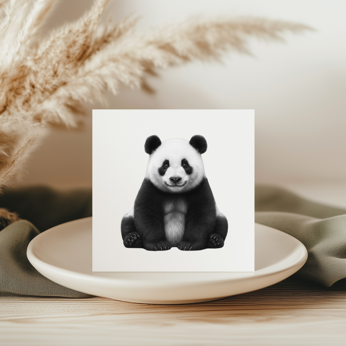 Panda Hand Drawn Greeting Card