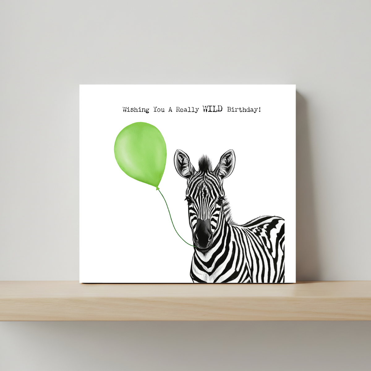 Birthday Zebra Greeting Card
