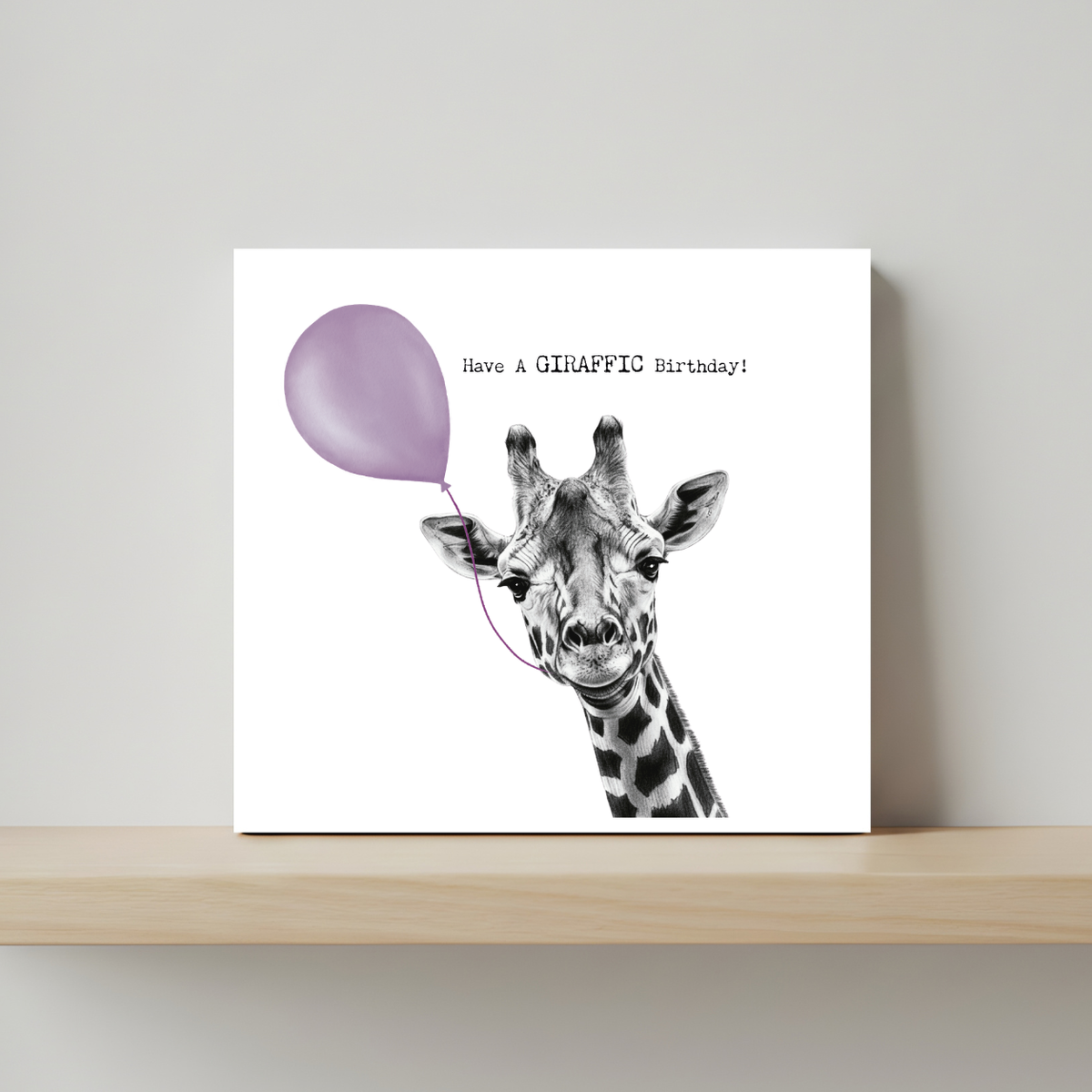 Birthday Giraffe Greeting Card