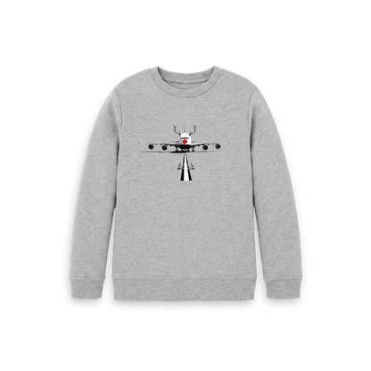 Athletic Grey Printed Kids Jumper Front