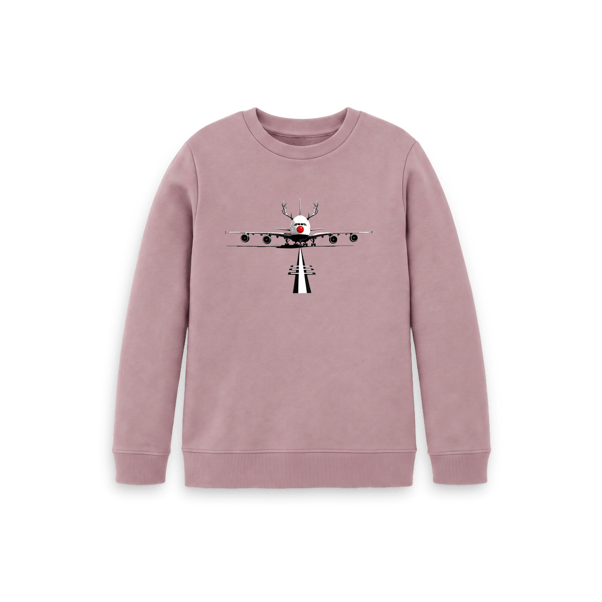 Mauve Printed Kids Jumper Front