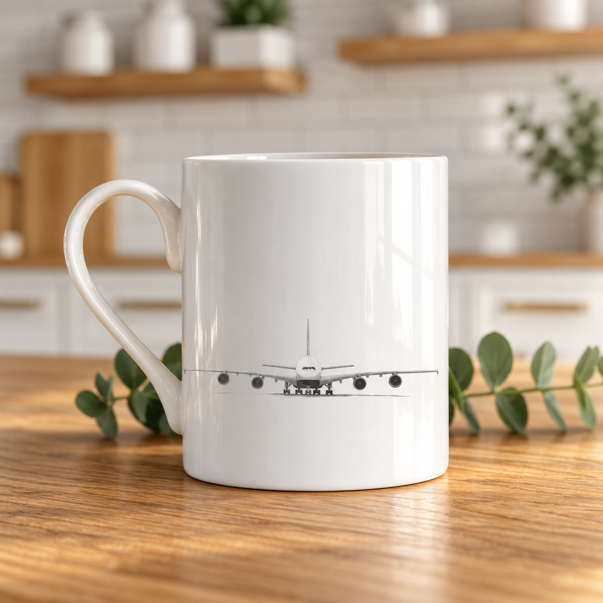 Airbus A380 Fine Bone China Mug – Aviation Gift realistic product mockup
