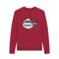 Cherry Women's Crew Neck Festive Shark Sweater Certified Organic Cotton