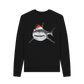 Black Printed Sweater Front