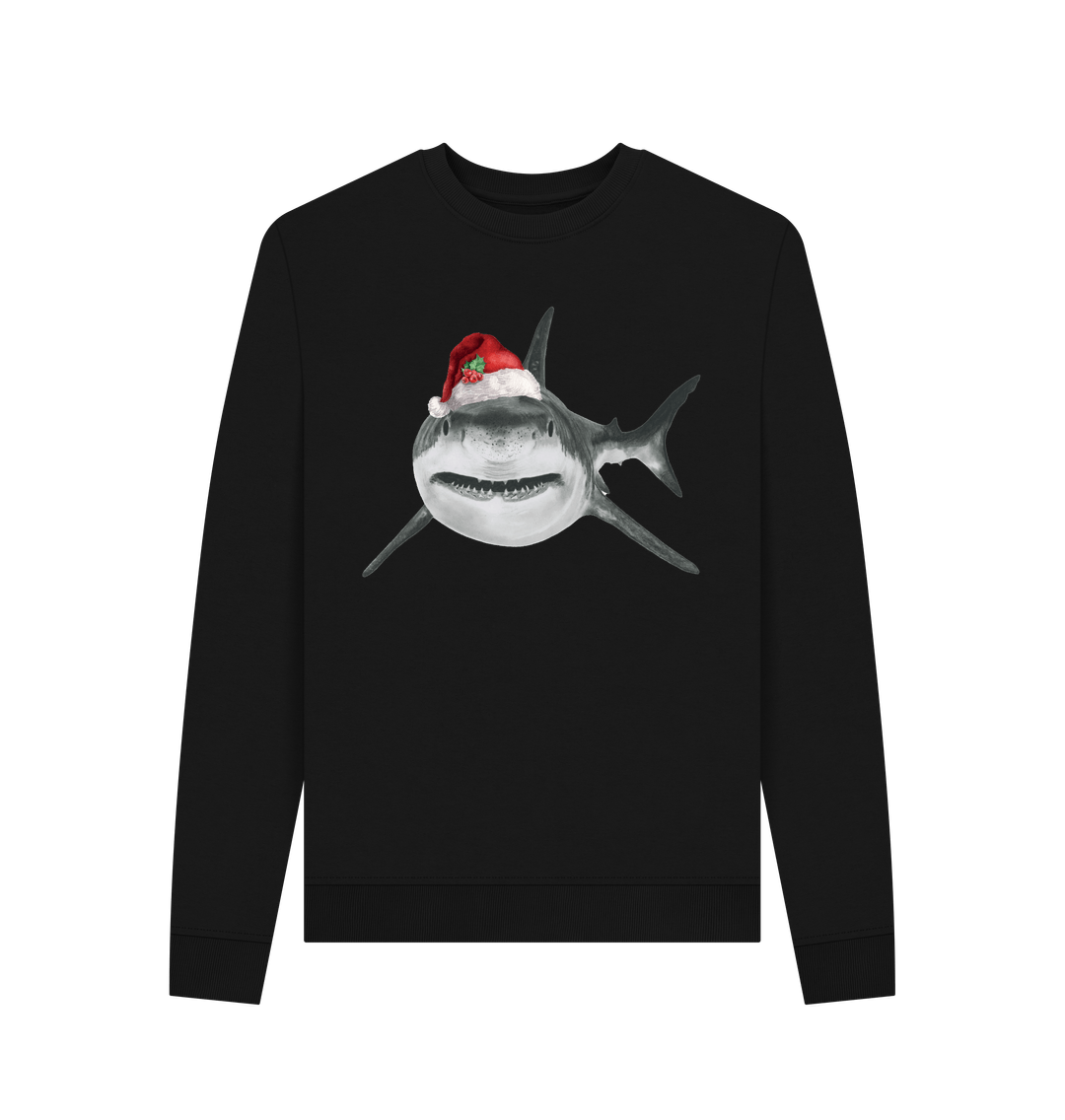 Black Printed Sweater Front