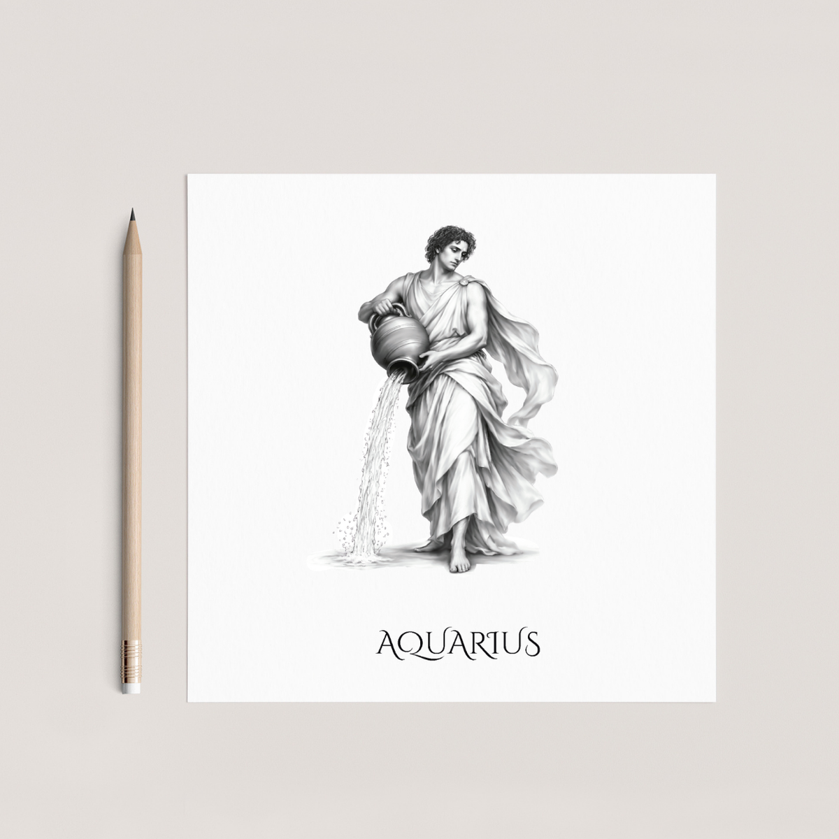 Aquarius Horoscope Greeting Card