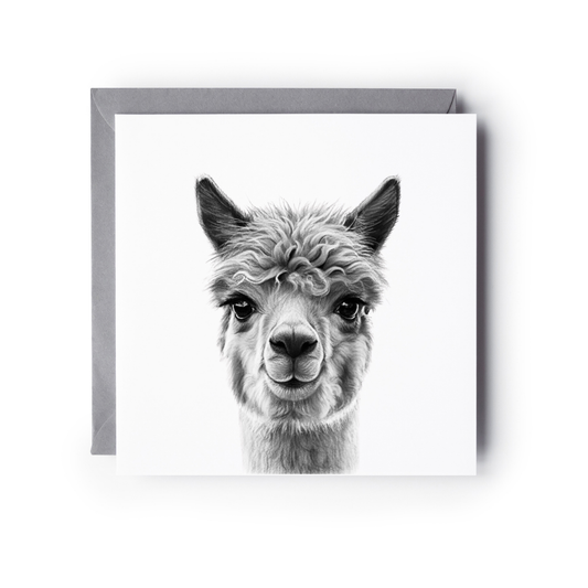 Zeta the Llama Fun Greeting Card