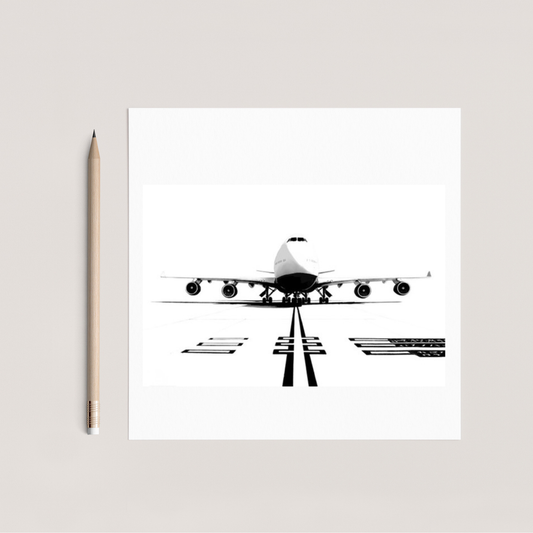 Boeing 747 Greeting Card – Hand-Drawn Aviation Card