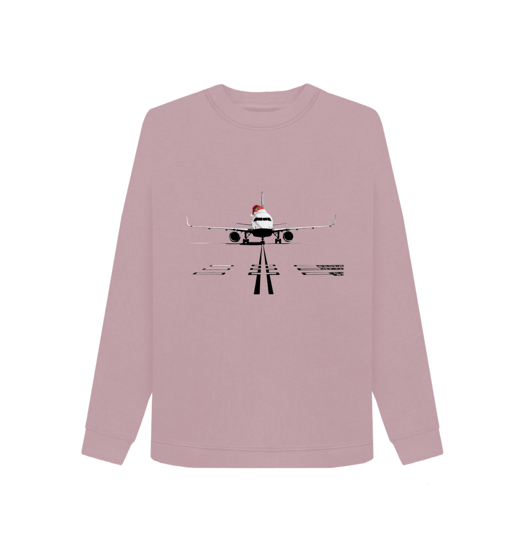 Mauve Printed Sweater Front