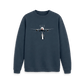 Navy Blue Printed Sweater Front
