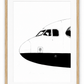 Airbus A320 Nose Study Fine Art Print with white mount and oak frame