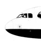 Airbus A320 nose and cockpit monochrome fine art print by Skip Khangurra