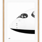 Airbus A350 Nose Study Fine Art Print with white mount and oak frame