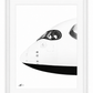 Airbus A350 Nose Study Fine Art Print with white mount and white frame
