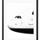 Airbus A380 nose study fine art print with white mount and black frame