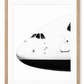 Airbus A380 nose study fine art print with white mount and oak frame