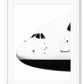 Airbus A380 nose study fine art print with white mount and white frame