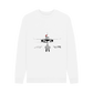 White Printed Sweater Front