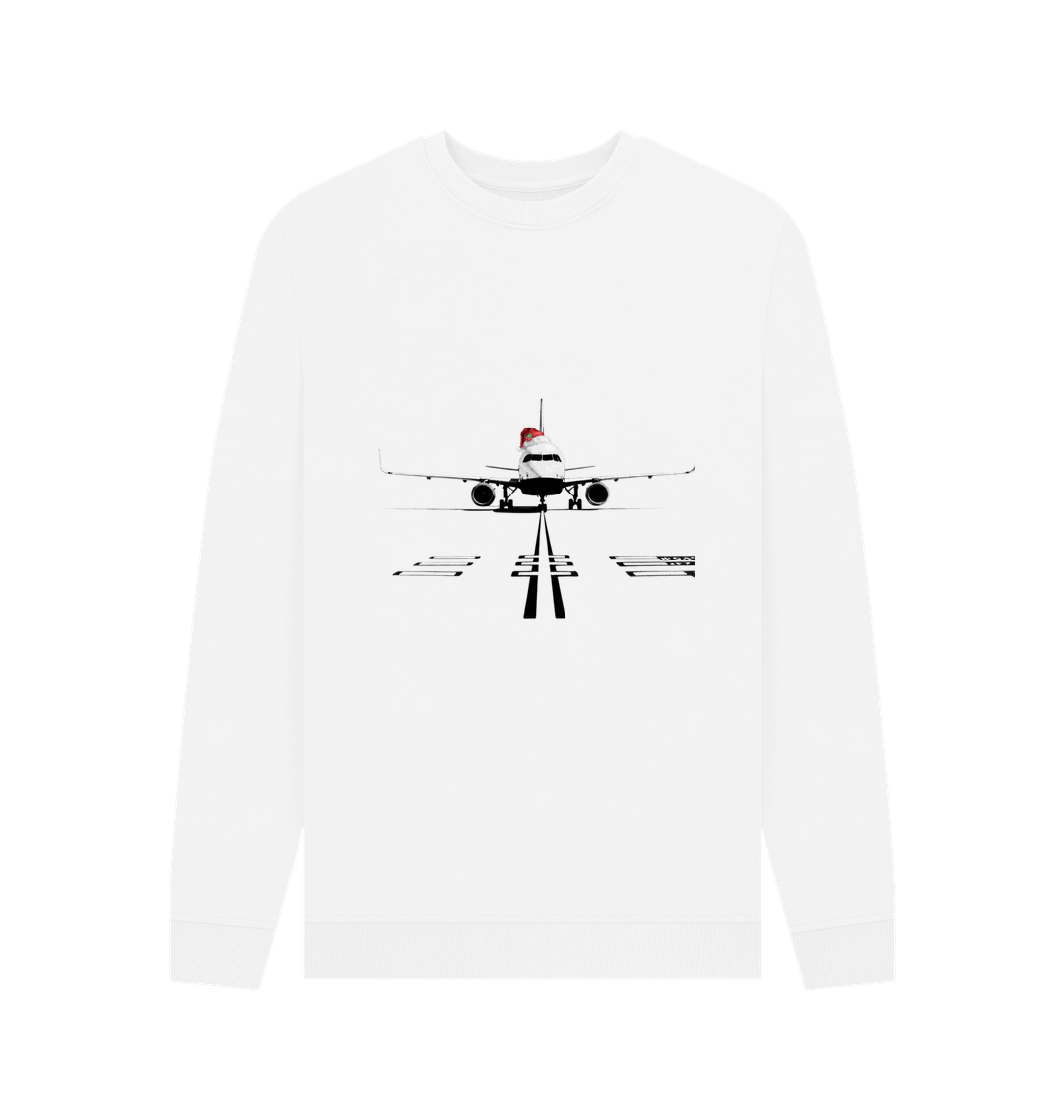 White Printed Sweater Front
