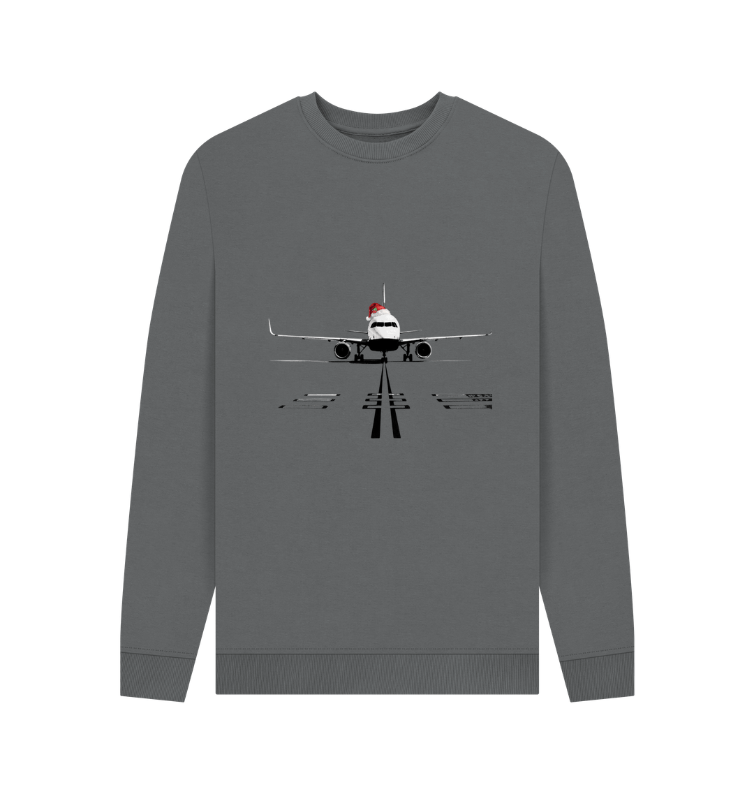 Slate Grey Printed Sweater Front