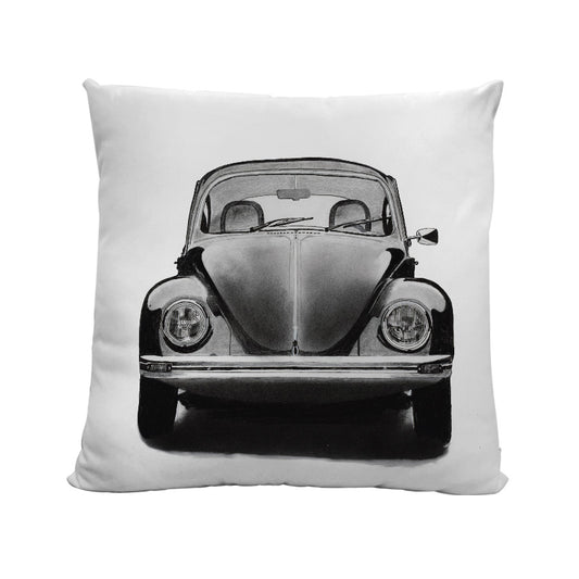 A Faux Suede Beetle Car Cushion from Libra Fine Arts