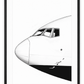 Boeing 777 Nose Study Fine Art Print with white mount and black frame