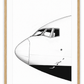 Boeing 777 Nose Study Fine Art Print with white mount and oak frame