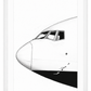 Boeing 777 Nose Study Fine Art Print with white mount and white frame