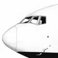 Boeing 777 nose and cockpit monochrome fine art print by Skip Khangurra