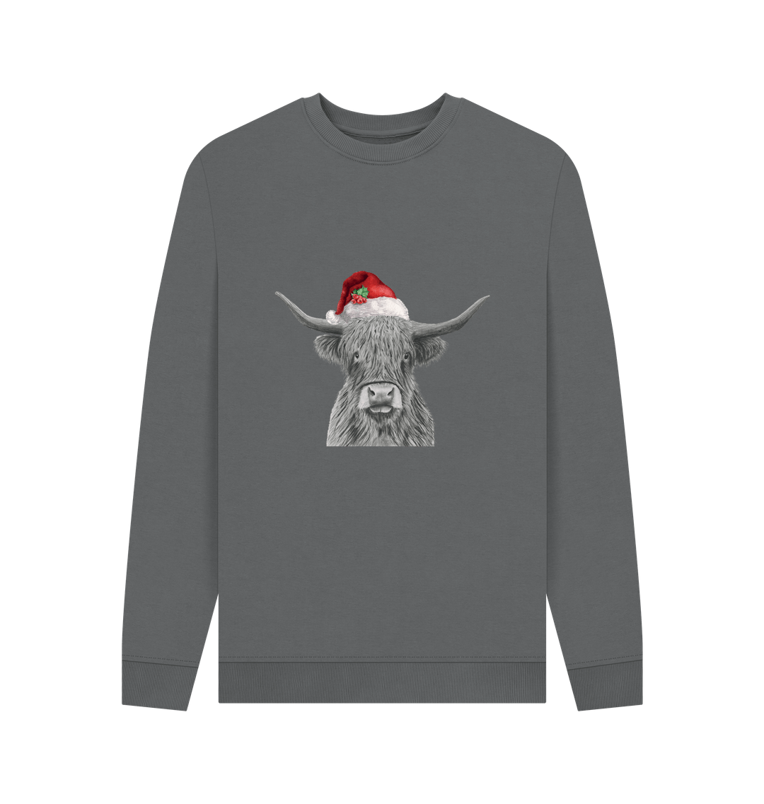 Slate Grey Printed Sweater Front