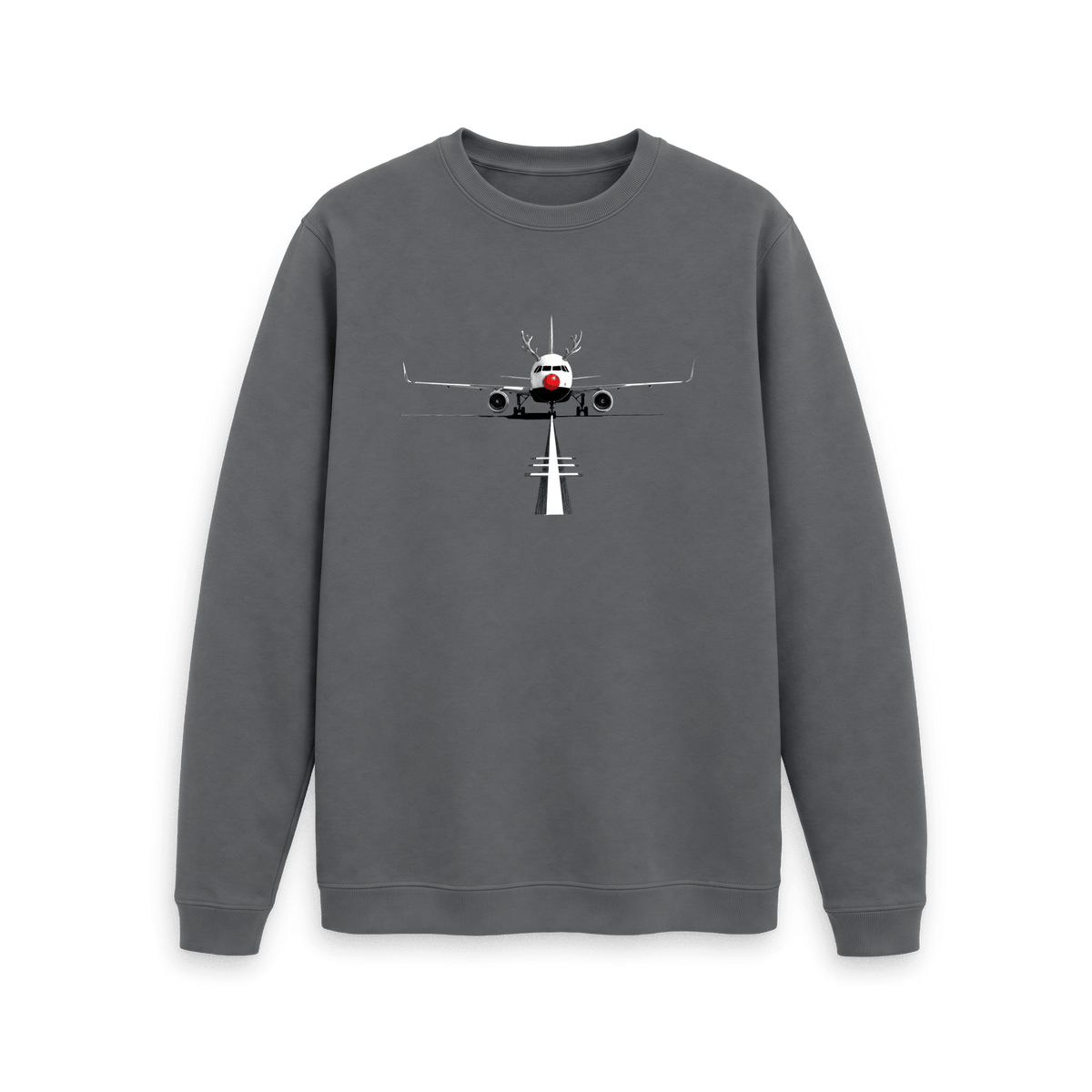 Slate Grey Printed Sweater Front