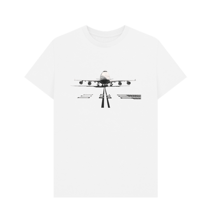 White Men's Boeing 747 Aircraft Organic Tee Shirt