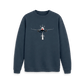 Navy Blue Printed Sweater Front