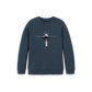 Navy Blue Printed Kids Jumper Front