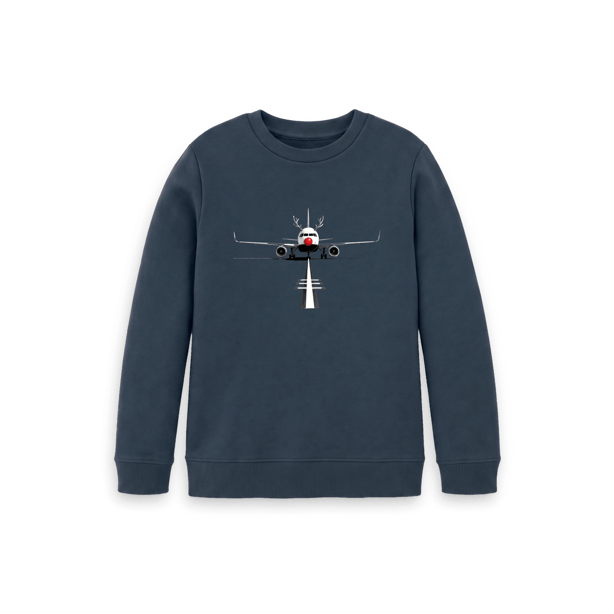 Navy Blue Printed Kids Jumper Front