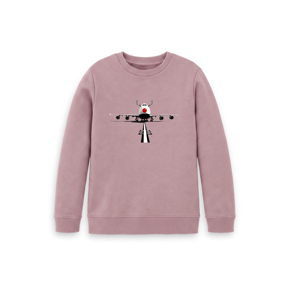 Mauve Printed Kids Jumper Front