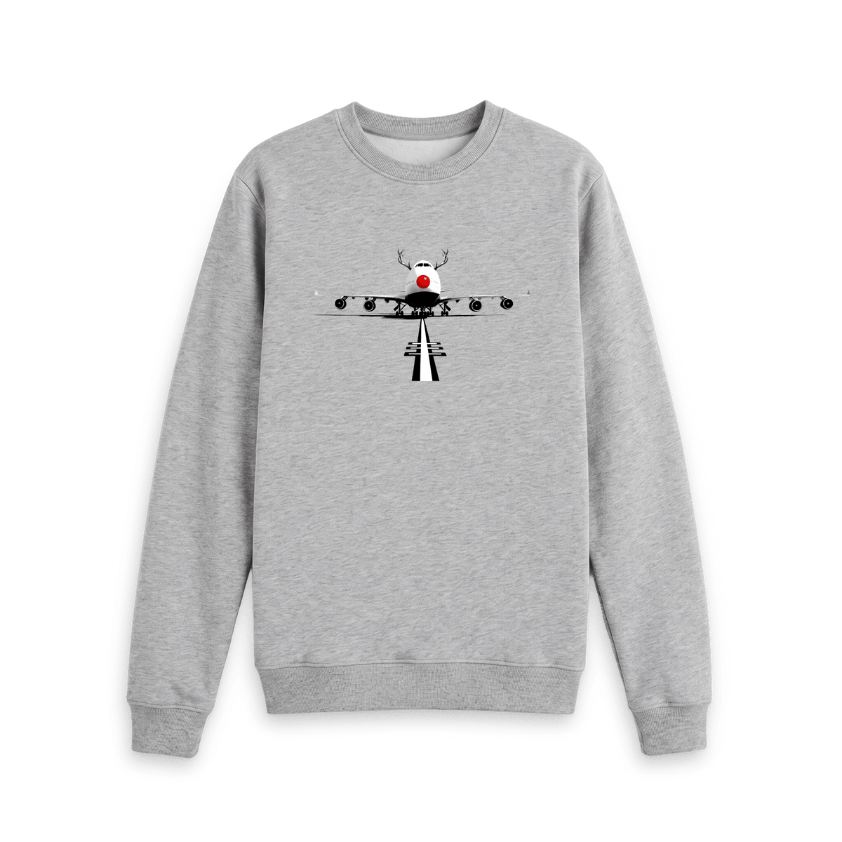 Light Heather Printed Sweater Front