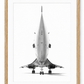 Concorde Front View Fine Art Print with white mount and oak frame