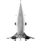 Concorde front view monochrome fine art print showing its pointed nose, delta wings and landing gear