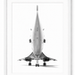 Concorde Front View Fine Art Print with white mount and white frame