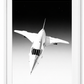 Concorde in flight print in White frame with white mount