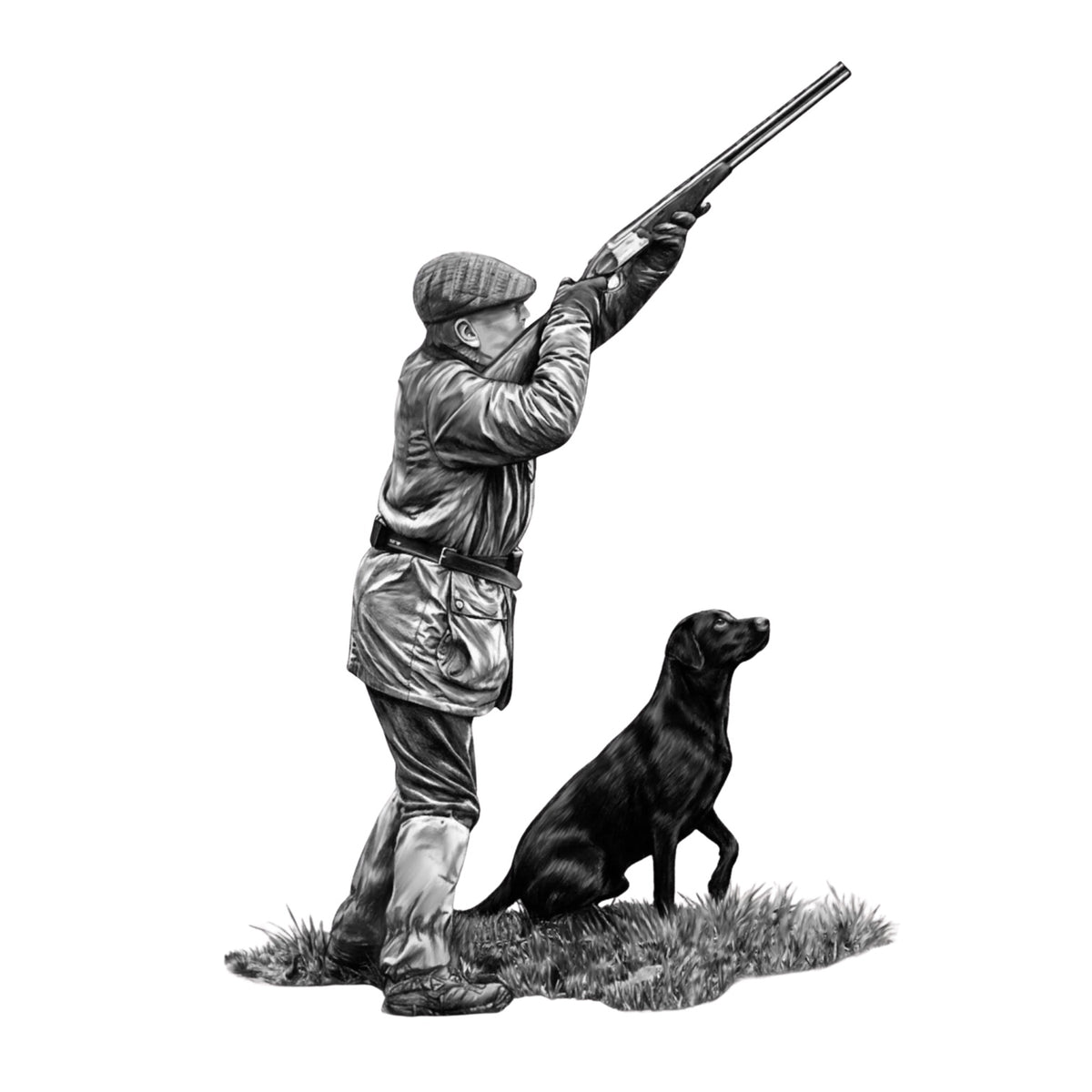 Country Shooting & Labrador Greeting Card — card front