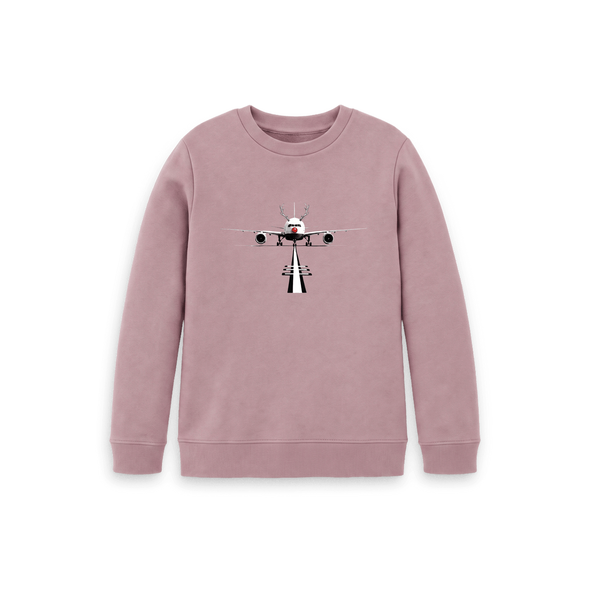 Mauve Printed Kids Jumper Front