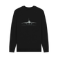 Black Printed Sweater Front