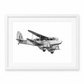de Havilland Aircraft Art Print in white frame