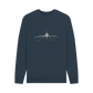 Navy Blue Printed Sweater Front