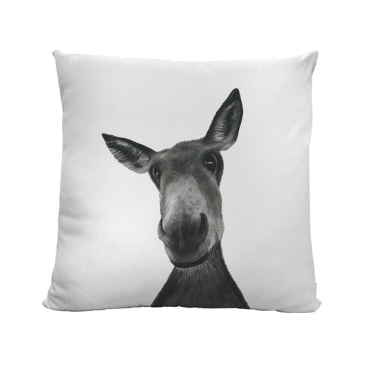 A Faux Suede Donkey Cushion From Libra Fine Arts